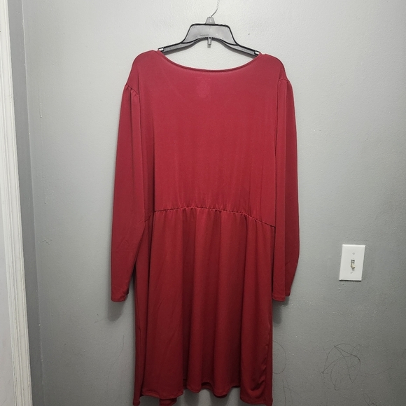 Nine West women's wrap dress size 3X red soft jersey new with tags - Picture 5 of 8